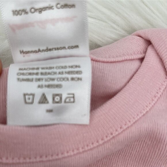 NEW HANNA ANDERSSON Long Sleeve Solid Bodysuit Pink 6-12 Months 70 - Picture 7 of 8